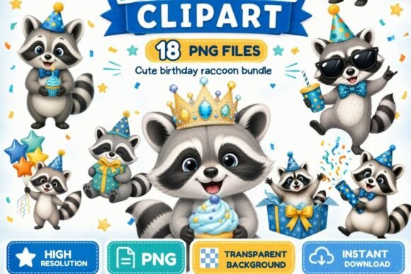Adorable Raccoon Party Designs for Creative Projects