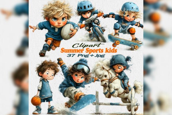 Bring Summer Play to Life with Watercolor Sports Clipart