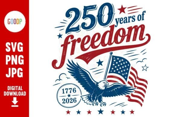 Celebrate the Semiquincentennial: 250 Years of Freedom USA SVG