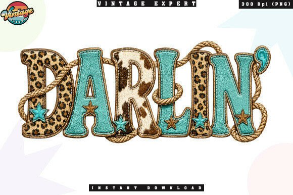 Darlin Leopard Western Cowgirl PNG: Rustic Charm Meets Modern Edge