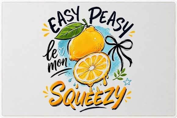 Easy Peasy Lemon Squeezy Graphic PNG: A Zesty Design Asset