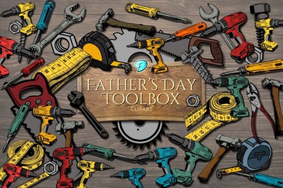 Father's Day Tool Box Clipart Pack: A Complete Design Kit