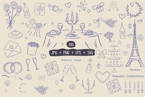 Hand Drawn Whimsical Wedding Doodle SVG: Your New Secret Weapon