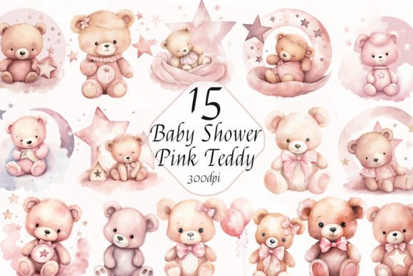 Pink Teddy Bear Baby Girl Shower Clipart: A Designer's Guide