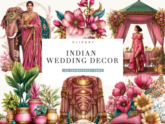 Rich Culture and Festive Beauty: The Power of Indian Wedding Decor Clipart