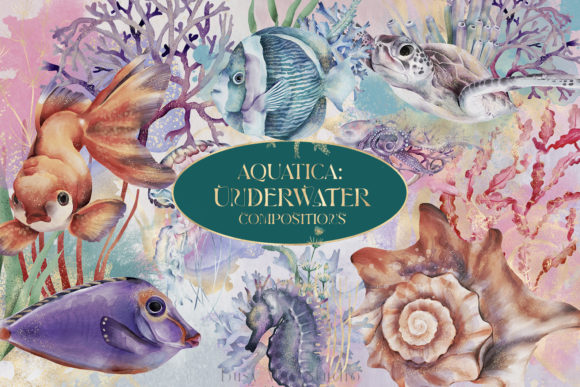 Underwater Compositions Watercolor Gold: A Deep Dive into This Design Collection