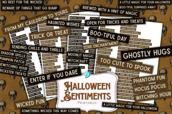 Unlock Spooky Creativity with Halloween Sentiments Printables