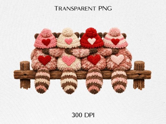 Valentine Raccoons PNG: A Cozy Design Asset for Your Projects